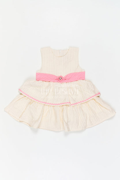 The Nesavu Baby Cotton Frocks Baby Girl Frock for Family Outings and Playful Celebrations Nesavu Nesavu Baby Girl Cotton Blend Frock For Family Outings And Playful Celebrations