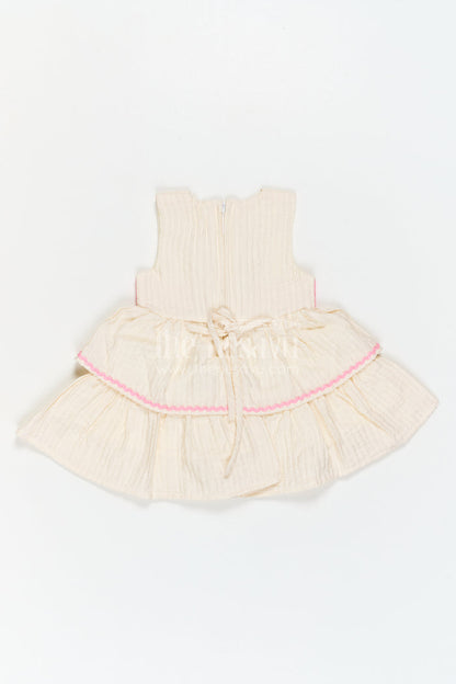 The Nesavu Baby Cotton Frocks Baby Girl Frock for Family Outings and Playful Celebrations Nesavu Nesavu Baby Girl Cotton Blend Frock For Family Outings And Playful Celebrations