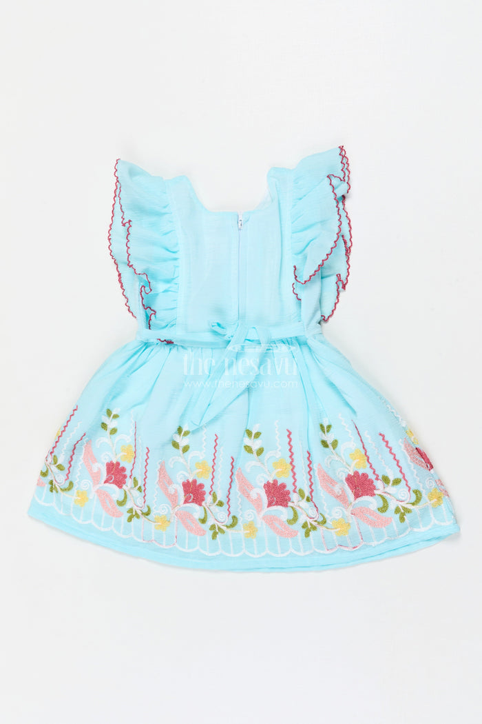 The Nesavu Girls Cotton Frock Baby Girl Frock for Festivals and Daytime Family Functions Nesavu Nesavu baby girl cotton frock for festive occasions and comfortable daytime wear