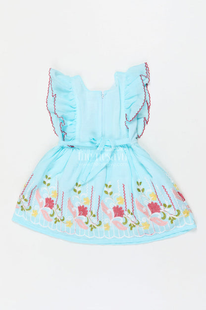 The Nesavu Girls Cotton Frock Baby Girl Frock for Festivals and Daytime Family Functions Nesavu Nesavu baby girl cotton frock for festive occasions and comfortable daytime wear