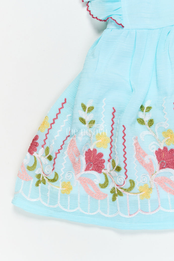 The Nesavu Girls Cotton Frock Baby Girl Frock for Festivals and Daytime Family Functions Nesavu Nesavu baby girl cotton frock for festive occasions and comfortable daytime wear