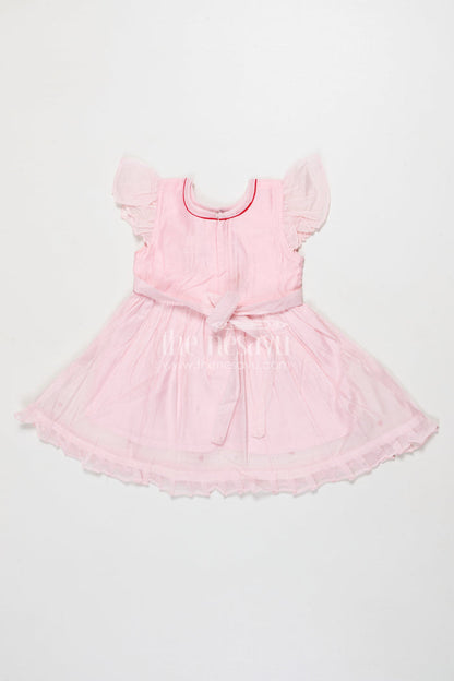 The Nesavu Girls Chanderi Frock Baby Girl Frock for Festive Occasions and Family Gatherings Nesavu Nesavu baby girl frock for festive functions and traditional celebrations in Chanderi cotton