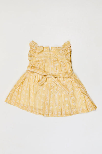 The Nesavu Girls Cotton Frock Baby Girl Frock for Festive Outings and Family Celebrations Nesavu Nesavu baby girl georgette frock for festive outings and celebrations with thread embroidery