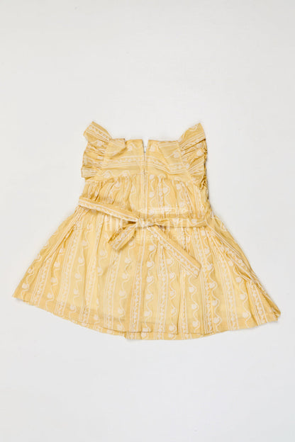The Nesavu Girls Cotton Frock Baby Girl Frock for Festive Outings and Family Celebrations Nesavu Nesavu baby girl georgette frock for festive outings and celebrations with thread embroidery
