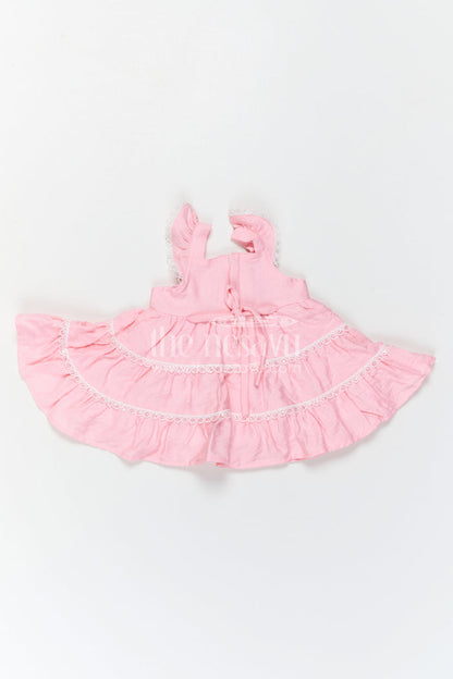 The Nesavu Baby Frocks Baby Girl Frock for Festive Outings and Special Day Wear Nesavu Nesavu Baby Girl Frock For Festive Outings And Special Occasions With Cotton Blend And Thread Embroidery
