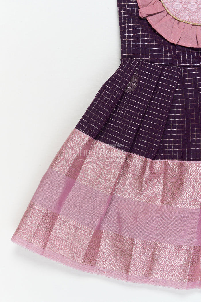 The Nesavu Girls Kanchi Silk Frock Baby Girl Frock for Naming Ceremony and Traditional Functions Nesavu Nesavu baby girl frock for naming ceremony and traditional milestone occasions