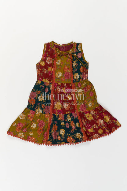 The Nesavu Girls Cotton Frock Baby Girl Frock for Playdates and Everyday Festive Wear Nesavu Nesavu Baby Girl Cotton Frock For Playdates And Everyday Wear With Vibrant Digital Print And Flared Design