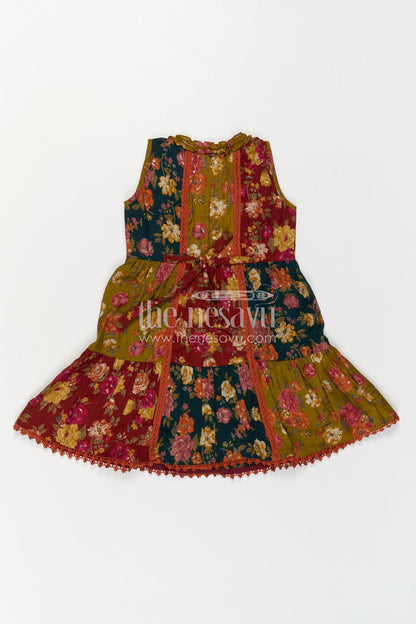 The Nesavu Girls Cotton Frock Baby Girl Frock for Playdates and Everyday Festive Wear Nesavu Nesavu Baby Girl Cotton Frock For Playdates And Everyday Wear With Vibrant Digital Print And Flared Design