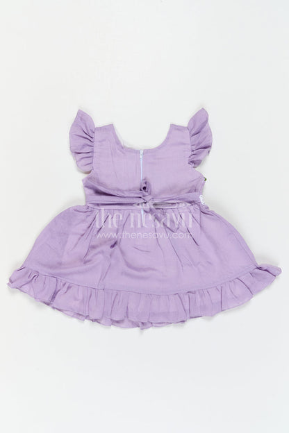 The Nesavu Baby Cotton Frocks Baby Girl Frock for Playdates and Summer Outings Nesavu Nesavu Baby Girl Cotton Frock For Playdates And Summer Outings With Floral Embroidery And Frill Hem