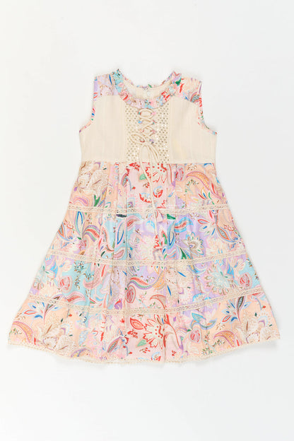 The Nesavu Girls Cotton Frock Baby Girl Frock for Summer Outings and Casual Photoshoots Nesavu Nesavu Baby Girl Cotton Frock For Summer Outings And Photoshoots With Colorful Digital Print Design