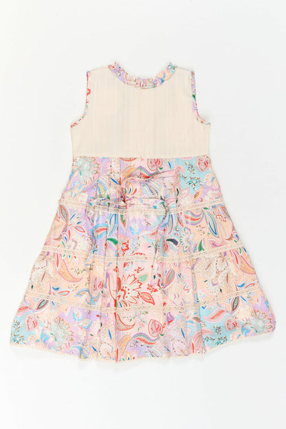 The Nesavu Girls Cotton Frock Baby Girl Frock for Summer Outings and Casual Photoshoots Nesavu Nesavu Baby Girl Cotton Frock For Summer Outings And Photoshoots With Colorful Digital Print Design