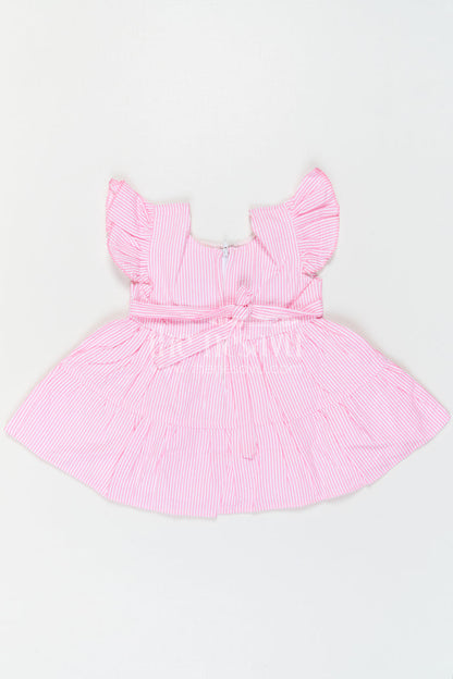 The Nesavu Baby Cotton Frocks Baby Girl Frock for Summer Wear and Everyday Comfort Nesavu Nesavu Baby Girl Sheer Cotton Frock For Summer Wear With Embroidery And Tiered Flare Everyday Dress