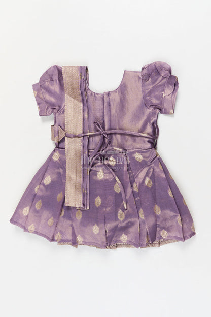 The Nesavu Silk Frock Baby Girl Frock for Weddings and Ethnic Family Celebrations Nesavu Nesavu baby girl silk tissue frock for weddings and ethnic family gatherings