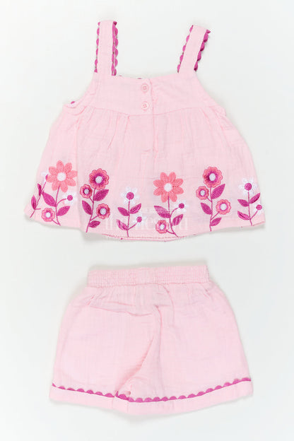 Baby Girl Muslin Co Ord Set for Summer Playtime and Outings