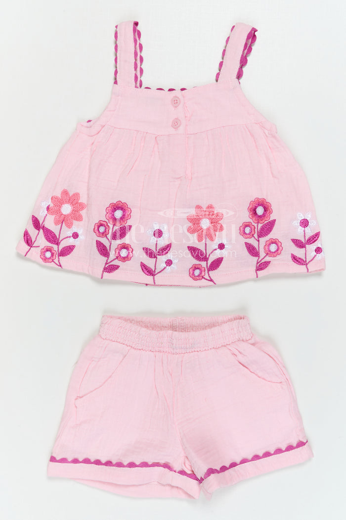 Baby Girl Muslin Co Ord Set for Summer Playtime and Outings