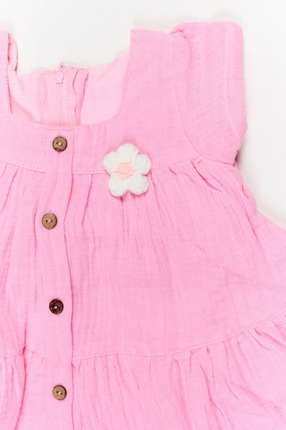 The Nesavu Baby Cotton Frocks Baby Girl Muslin Frock for Summer Playdates and Casual Outings Nesavu Nesavu baby girl muslin cotton frock for summer playdates and everyday comfort