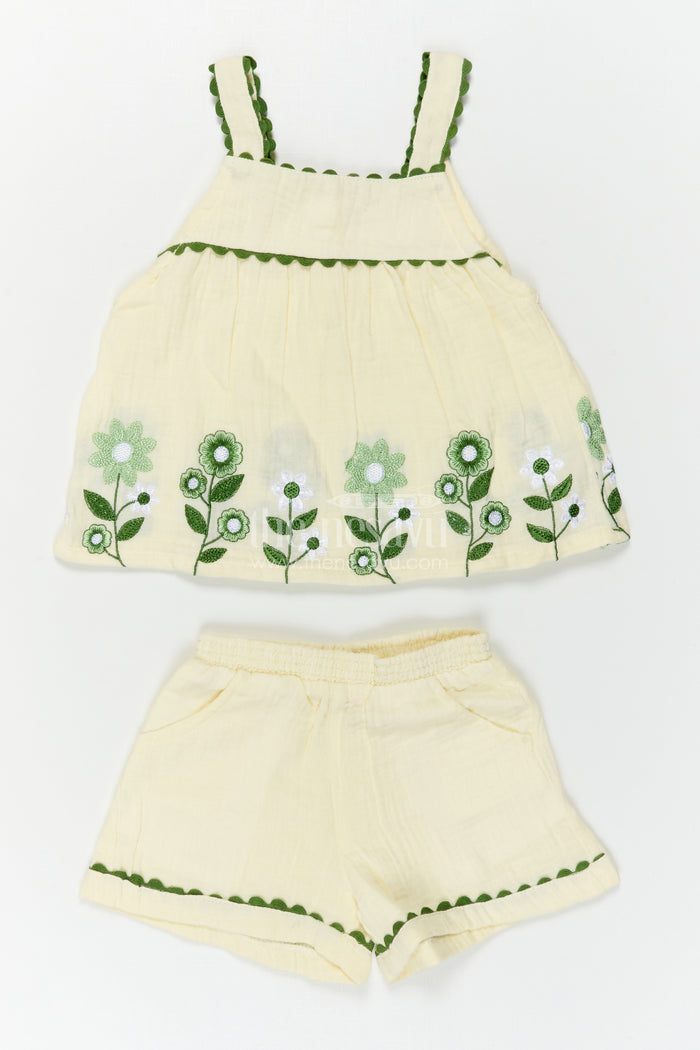 Baby Girl Muslin Outfit Set for Warm Weather and Daily Comfort