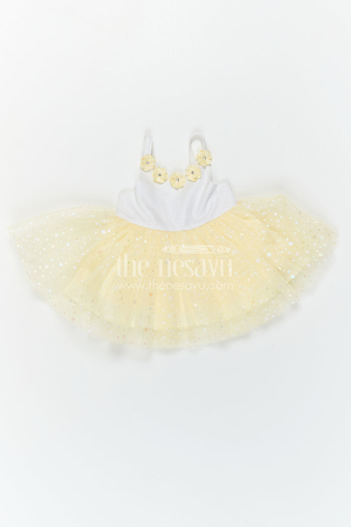 The Nesavu Girls Fancy Party Frock Baby Girl Party Frock for Birthdays and Evening Celebrations Nesavu Nesavu Baby Girl Party Frock For Birthdays And Evening Celebrations With Shimmer Bodice And Soft Net Flare