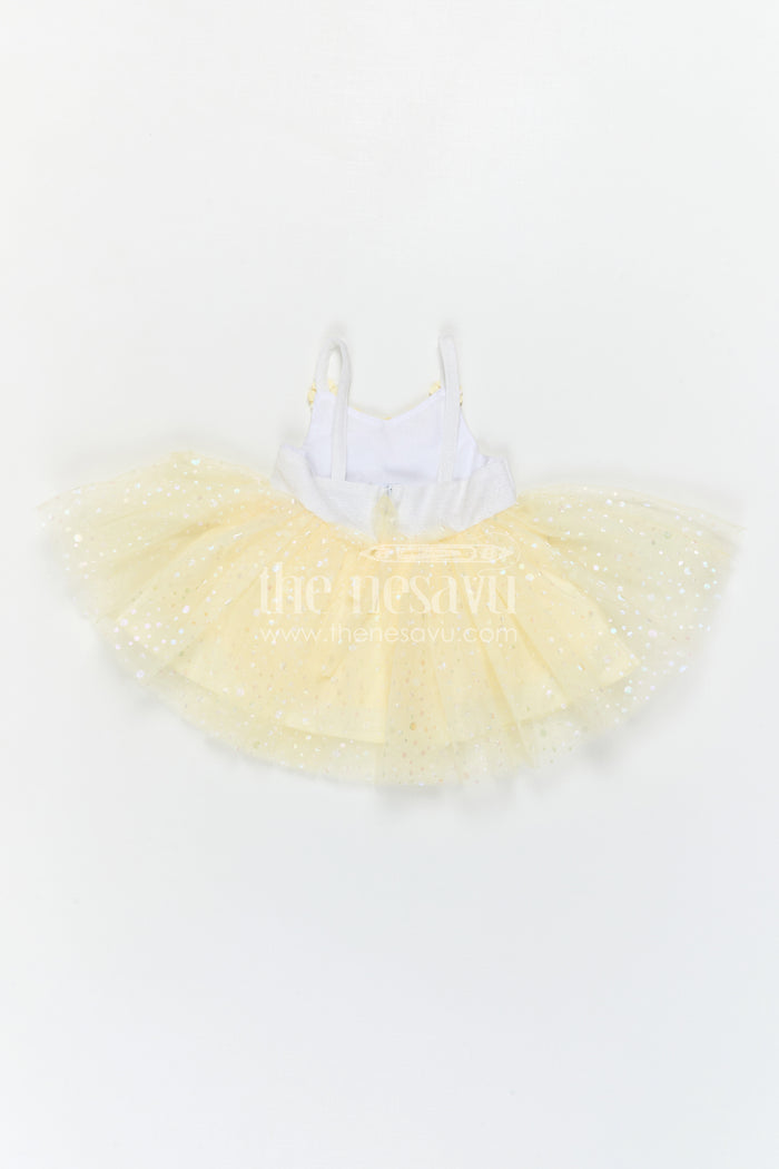 The Nesavu Girls Fancy Party Frock Baby Girl Party Frock for Birthdays and Evening Celebrations Nesavu Nesavu Baby Girl Party Frock For Birthdays And Evening Celebrations With Shimmer Bodice And Soft Net Flare