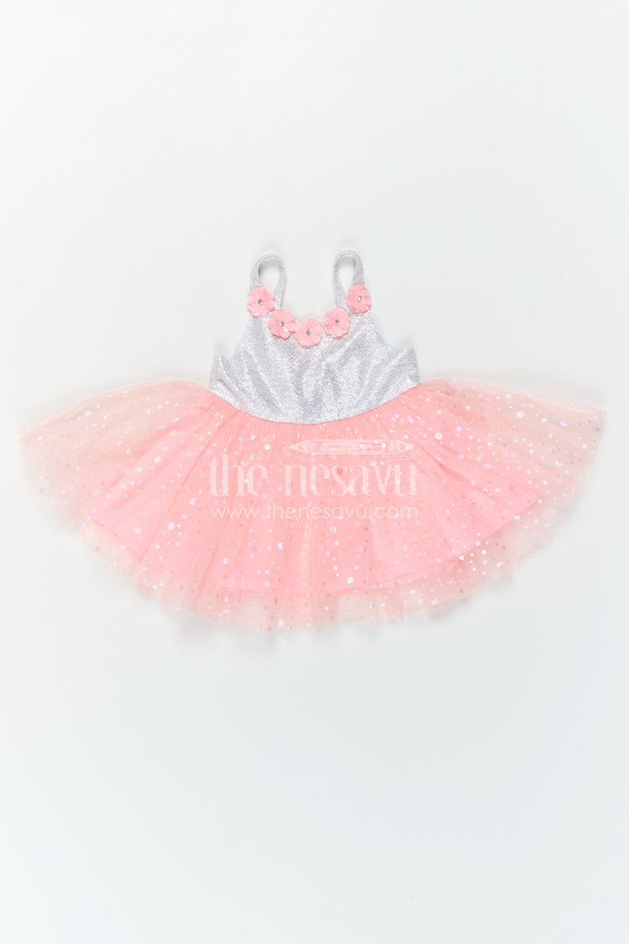 The Nesavu Girls Fancy Party Frock Baby Girl Party Frock for Birthdays and Events Nesavu Nesavu Baby Girl Party Frock For Birthdays And Celebrations With Shimmer Bodice And Soft Net Flare