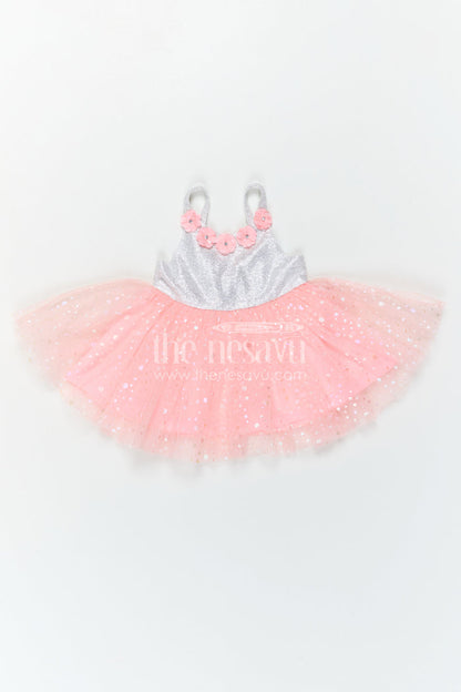 The Nesavu Girls Fancy Party Frock Baby Girl Party Frock for Birthdays and Events Nesavu Nesavu Baby Girl Party Frock For Birthdays And Celebrations With Shimmer Bodice And Soft Net Flare