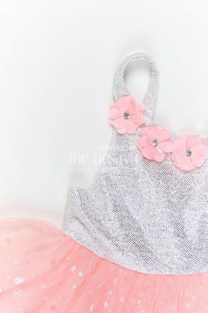 The Nesavu Girls Fancy Party Frock Baby Girl Party Frock for Birthdays and Events Nesavu Nesavu Baby Girl Party Frock For Birthdays And Celebrations With Shimmer Bodice And Soft Net Flare