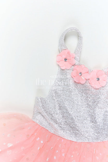 The Nesavu Girls Fancy Party Frock Baby Girl Party Frock for Birthdays and Events Nesavu Nesavu Baby Girl Party Frock For Birthdays And Celebrations With Shimmer Bodice And Soft Net Flare