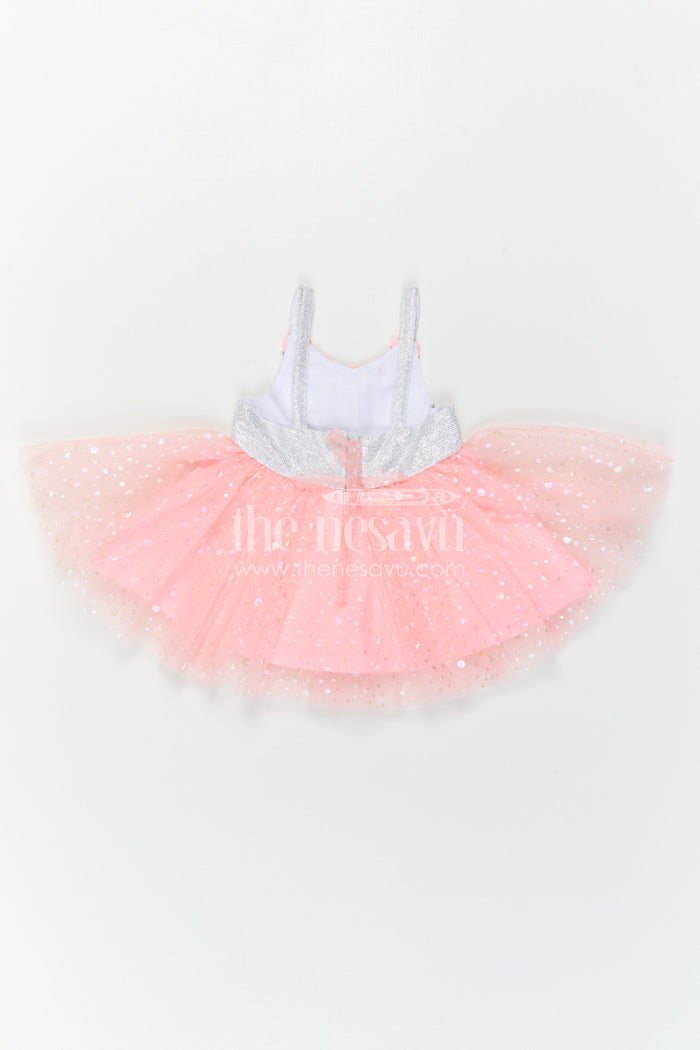 The Nesavu Girls Fancy Party Frock Baby Girl Party Frock for Birthdays and Events Nesavu Nesavu Baby Girl Party Frock For Birthdays And Celebrations With Shimmer Bodice And Soft Net Flare