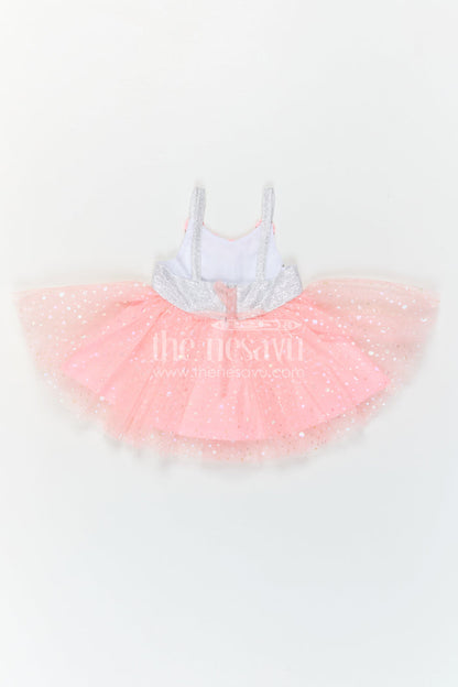 The Nesavu Girls Fancy Party Frock Baby Girl Party Frock for Birthdays and Events Nesavu Nesavu Baby Girl Party Frock For Birthdays And Celebrations With Shimmer Bodice And Soft Net Flare
