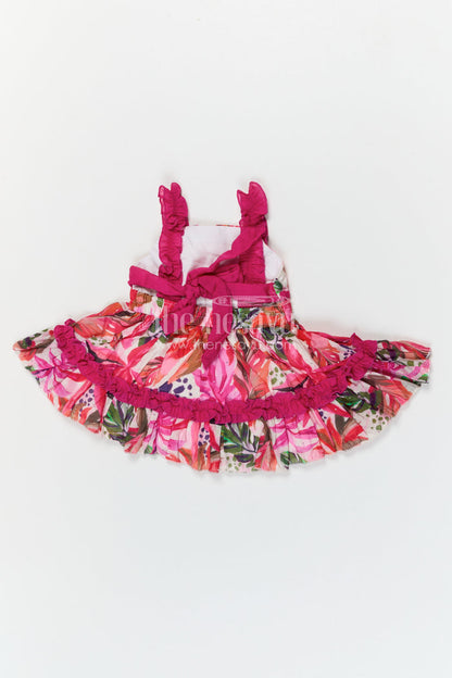 The Nesavu Baby Frocks Baby Girl Party Frock for Birthdays and Festive Celebrations Nesavu Nesavu baby girl georgette party frock with digital print for birthdays and festive celebrations