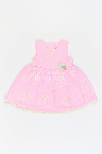 The Nesavu Baby Cotton Frocks Baby Girl Party Frock for Playful Outings and Celebrations Nesavu Nesavu Baby Girl Embroidered Frock For Playful Celebrations And Family Outings