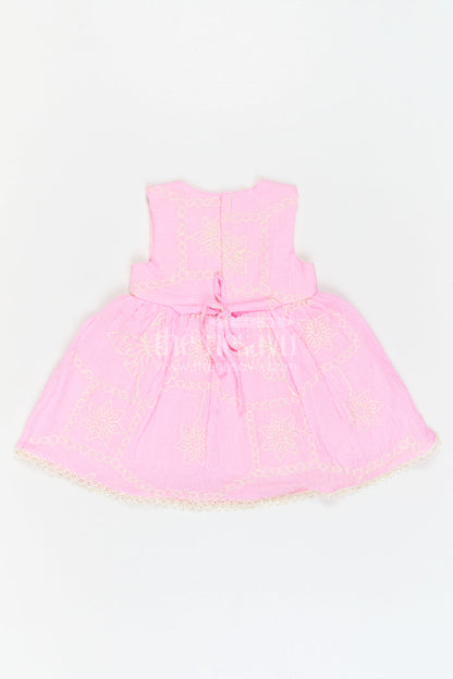 The Nesavu Baby Cotton Frocks Baby Girl Party Frock for Playful Outings and Celebrations Nesavu Nesavu Baby Girl Embroidered Frock For Playful Celebrations And Family Outings