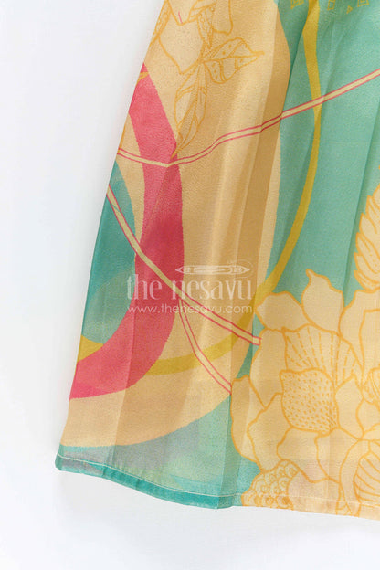 The Nesavu Pattu Pavadai Baby Girl Pattu Pavadai Dress for Festive Family Moments Nesavu Nesavu Baby Girl Pattu Pavadai Dress With Floral Digital Print For Festive Celebrations