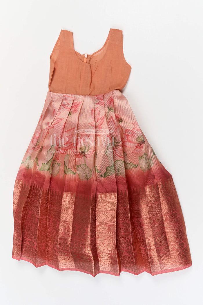 The Nesavu Pattu Pavadai Baby Girl Pattu Pavadai for Festival Celebrations and Wedding Nesavu Nesavu baby girl pattu pavadai for weddings and festive celebrations with semi banaras silk and rich border design