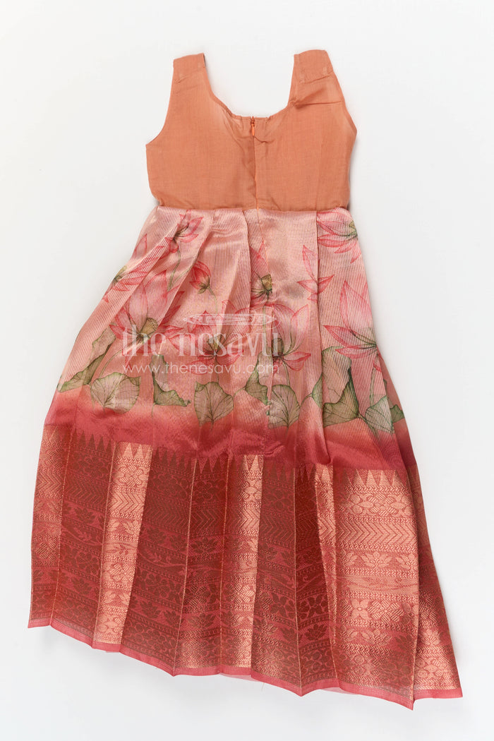 The Nesavu Pattu Pavadai Baby Girl Pattu Pavadai for Festival Celebrations and Wedding Nesavu Nesavu baby girl pattu pavadai for weddings and festive celebrations with semi banaras silk and rich border design
