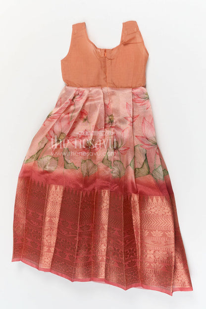 The Nesavu Pattu Pavadai Baby Girl Pattu Pavadai for Festival Celebrations and Wedding Nesavu Nesavu baby girl pattu pavadai for weddings and festive celebrations with semi banaras silk and rich border design