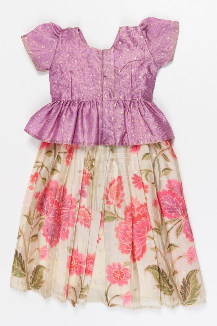 The Nesavu Pattu Pavadai Baby Girl Pattu Pavadai for Festive Occasions and Family Weddings Nesavu Nesavu Baby Girl Pattu Pavadai Semi Banaras Silk Dress For Weddings And Festivals