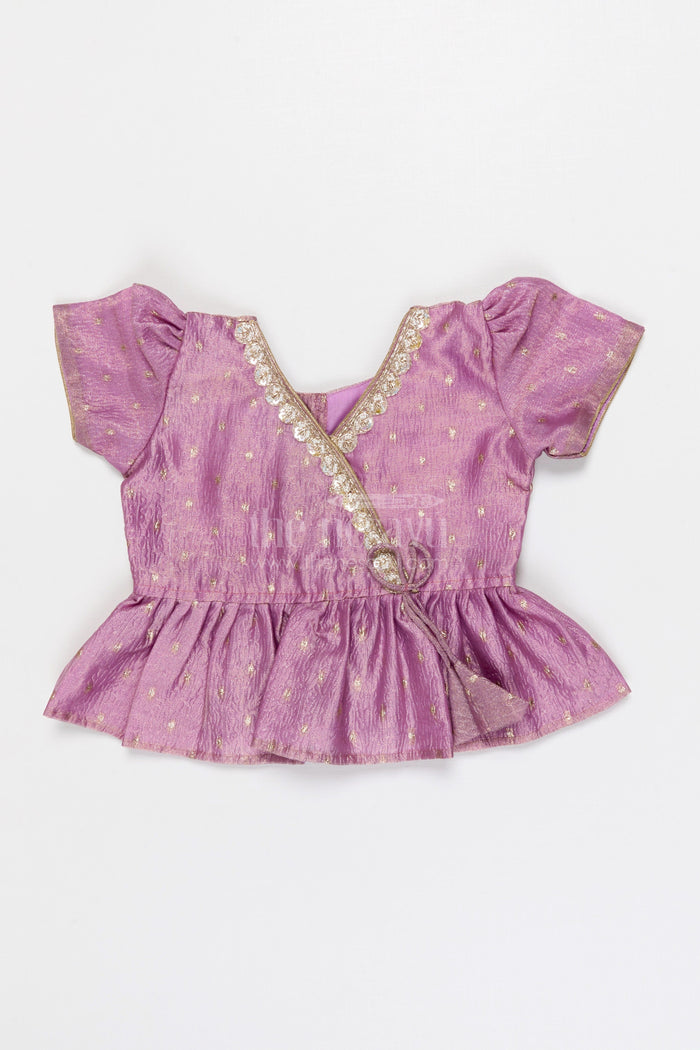 The Nesavu Pattu Pavadai Baby Girl Pattu Pavadai for Weddings and Festive Functions Nesavu Nesavu Baby Girl Pattu Pavadai Semi Banaras Silk Dress For Weddings And Festivals