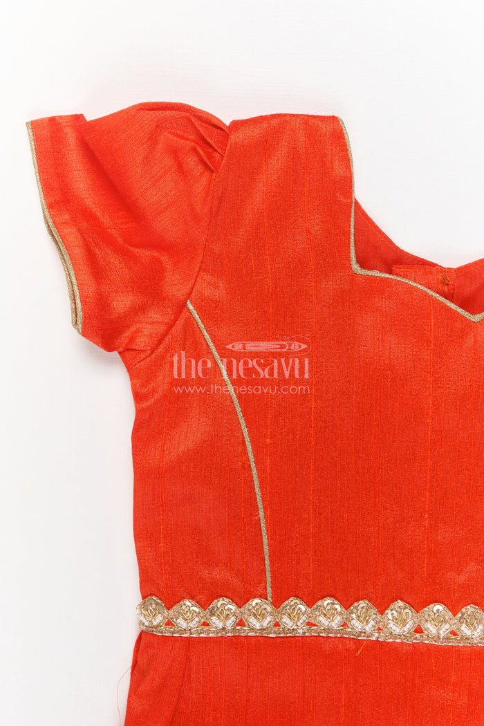 The Nesavu Pattu Pavadai Baby Girl Pattu Pavadai with Animal Motif Embroidery Skirt for Unique Festive Wear Nesavu Nesavu baby girl pattu pavadai with zari embroidered animal motif skirt and raw silk blouse