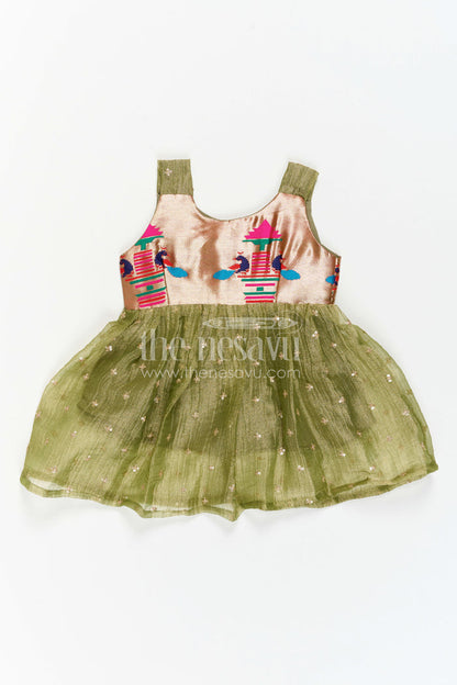 Baby Girl Silk Frock for Birthday Party and Photoshoot
