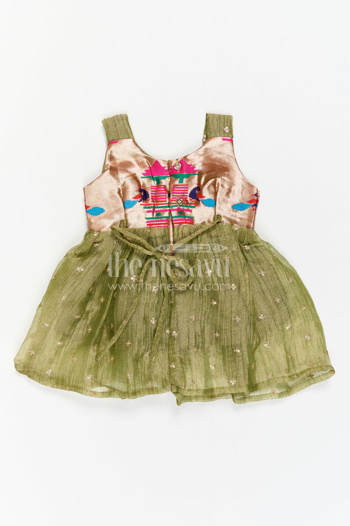 Baby Girl Silk Frock for Birthday Party and Photoshoot
