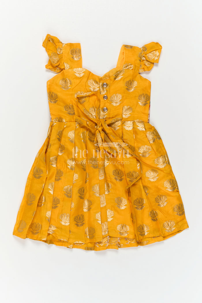 Baby Girl Silk Frock for Festive Celebrations and Ethnic Occasions
