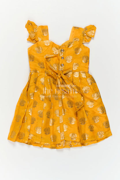 Baby Girl Silk Frock for Festive Celebrations and Ethnic Occasions