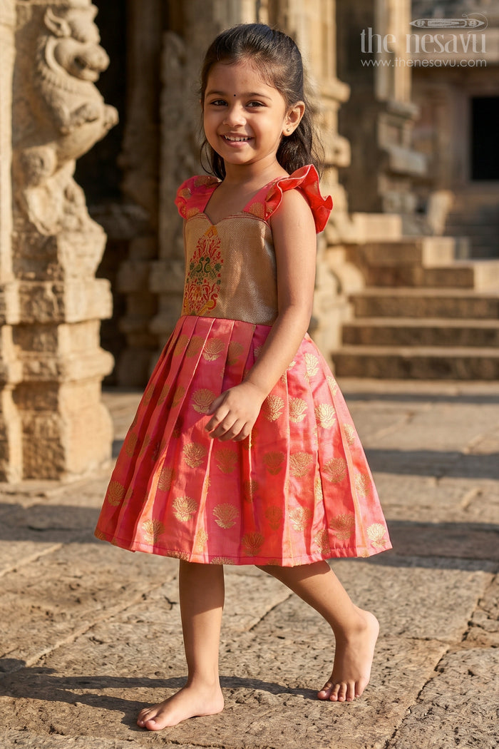 Baby Girl Silk Frock for Festive Celebrations and Special Occasions