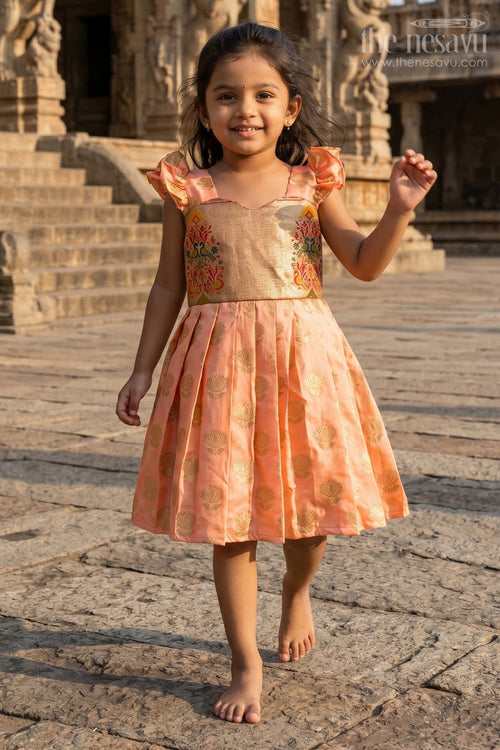 Baby Girl Silk Frock for Traditional Ceremonies and Festive Gatherings
