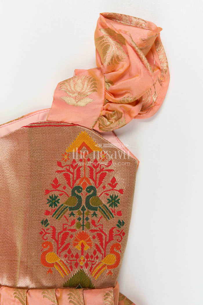 Baby Girl Silk Frock for Traditional Ceremonies and Festive Gatherings
