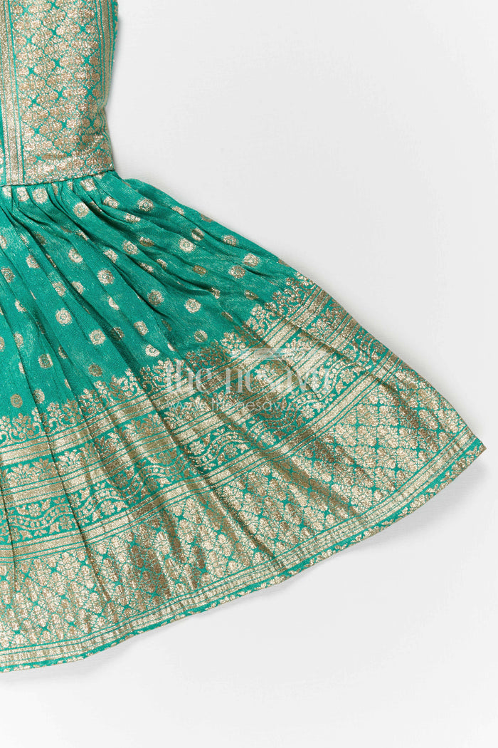 The Nesavu Silk Frock Baby Girl Silk Frock for Weddings and Festivale Occasions Nesavu Nesavu Baby Girl Silk Frock For Weddings With Blend Silk And Tissue Bottom Festive Flared Design
