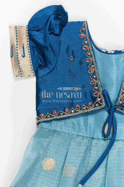 The Nesavu Silk Frock Baby Girl Silk Frock for Weddings and Festive Celebrations Nesavu Nesavu baby girl silk frock for weddings and festive celebrations with tissue skirt design