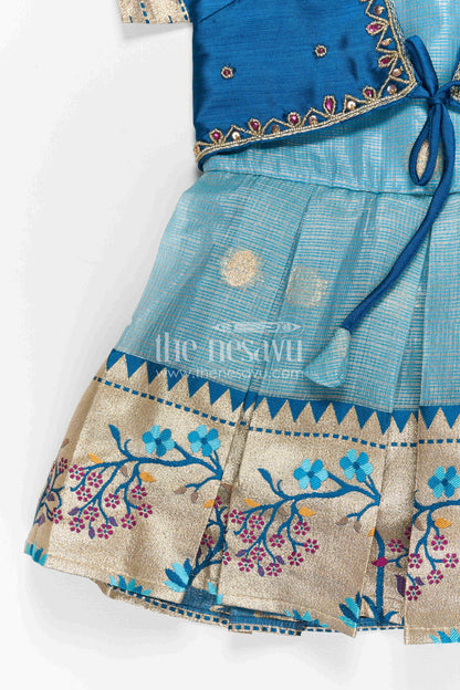 The Nesavu Silk Frock Baby Girl Silk Frock for Weddings and Festive Celebrations Nesavu Nesavu baby girl silk frock for weddings and festive celebrations with tissue skirt design