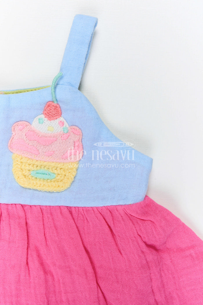 The Nesavu Baby Casual Sets Baby Girl Summer Outfit Set for Casual Outings and Playtime Nesavu Nesavu Baby Girl Muslin Cotton Summer Outfit Set With Colorful Top And Shorts For Daily Wear And Playtime